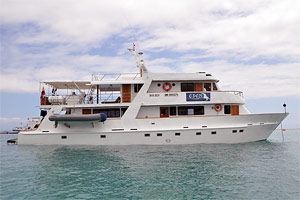 cruise the Galapagos Islands in a tourist-class cruise boat