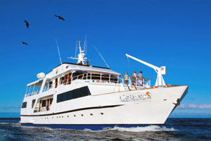 exploring the galapagos islands with a tourist-superior boat